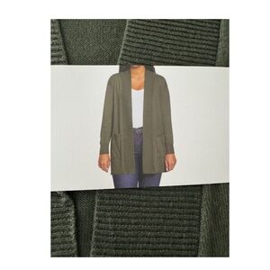 Gloria Vanderbilt Olive Green Cardigan Sweater with Pockets